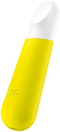 Satisfyer Ultra Power Bullet 4 Mini Bullet Vibrator - Clitoral Stimulator, Personal Massager, Flat Beveled Tip - Portable, Waterproof, Rechargeable, 10Cm (Yellow)
