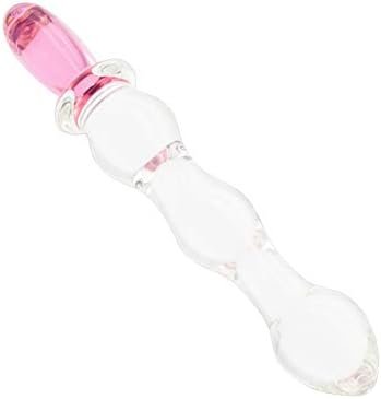 Glass Anal Plug, Crystal Butt Plug Pleasure Wand Anal Beads Dildo Penis Masturbation With Pink Heart - Image 3