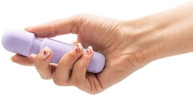 Emojibator | Tiny Wand Personal Massager | Cream | 10 Vibration Settings | Water Resistant | Medical Grade Body Safe Silicone | Usb Rechargeable
