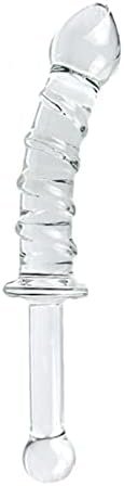 Aptitan 8.9'' Clear Spiral Glass Dildo Transparent Crystal Penis G-Spot Stimulation Anal Plug Female Masturbator