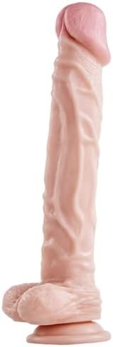 Shequ Realistic Dildo With Suction Cup, 10 Inch Silicone Dildo For Women, Dong With Balls Fake Penis Adult Sex Toys Female Massage Masturbation Vaginal G-Spot And Anal Play
