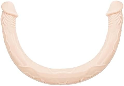 Double Ended Dildo, 17 In Super Long Double Dong, Flexible Realistic Double-Sided Dildo Penis, Sex Toys For Couple Men Women Lesbian Gay Play/Skin Tones