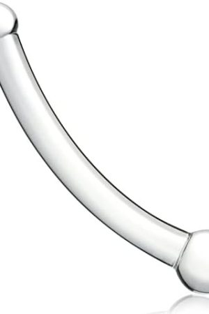 Double Ended Realistic G Spot Dildo 7.87Inch Clear Glass Penis With Different Size Ends Double Wand Adult Sex Toy For Men Women Lesbian Gay