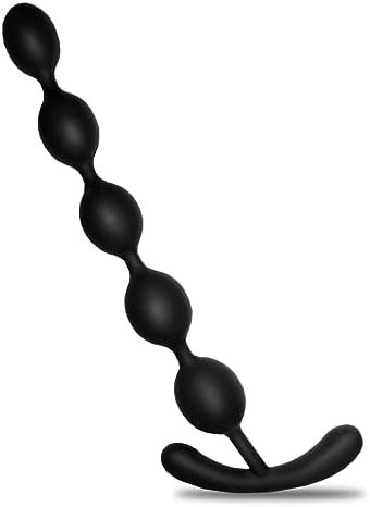 Silicone Anal Beads Buttplugs With 5 Anal Balls 9.25 Inch Anal Chain Sex Toys With Safe Pull Ring Smooth Flexible Anal Butt Plug Anal Toys For Men Women Couples Black Anal Sex Toys Dildo Ylmxhfc