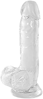 8 Inch Realistic Dildo Jelly Dong For Women With Strong Suction Cup Base For Vaginal G-Spot And Anal Play