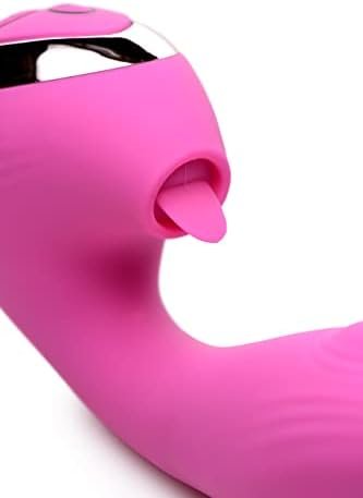Inmi 10X Licking G-Throb Rechargeable Silicone Vibrator, Pink - Image 3