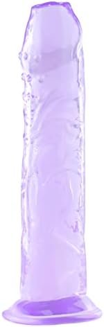 Shkanla G Spot Dildo With Suction Cup For Hands-Free Play, 8.87Inch Realistic Huge Dildos, Ultra-Soft Body-Safe Material Sex Toys For Vagina Anus Intercourse For Women, Couple (Purple)