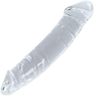 Aptitan 10.2" Large Clear Double Ended Glass Dildo Double Side Crystal Penis G-Spot Stimulator Female Masturbator - Image 2