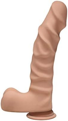 Doc Johnson The D - Ragin' D - 9" With Balls - Ultraskyn, Caramel, 1 Count