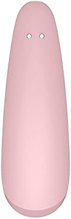 Satisfyer Curvy 2+ | Air-Pulse Clitoris Stimulating Vibrator | Connect App | 2 Motors | Clitoral Sucking Pressure-Wave Technology & Vibration | Waterproof (Ipx7) | Rechargeable Battery (Pink) - Image 3