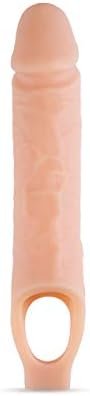 Performance Plus - Purio Silicone Cock Sheath Realistic Penis Enlargement Extender - Thicken Penis 2", Extend 1.5", Satin Smooth Ultrasilk, Ribbed For Pleasure, Stretch Your Balls, For Men - Beige - Image 2