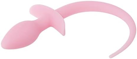 Adult Sm Sex Toy Silicone Soft Anal Plug Tail Vestibular Masturbator Male Uminous Anal Plug (Pink) - Image 3