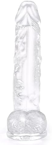 8.3 Inch Soft Realistic Dildo For Women With Strong Strong Suction,Human Safety Material,Hands-Free Play,With Curved Shaft,Balls For G-Spot,Anal Prostate Play Suitable For Men/Gay, Adult Toys Beginer