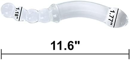 Aptitan 11.6 Inches Large Glass Dildo Crystal Penis Sex Pleasure Wand G-Spot Stimulator Female Masturbator With Anal Bead Plug - Image 2