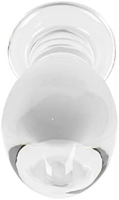 Epichao Huge Head Glass Butt Plug, Clear, Extra Large (Short Large) - Image 3
