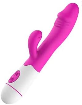 Sex Toy Massager Rabbit Vibrator Pleasure Dildo G-Spot 30 Frequency Vibration Silicone Anal (Pink)