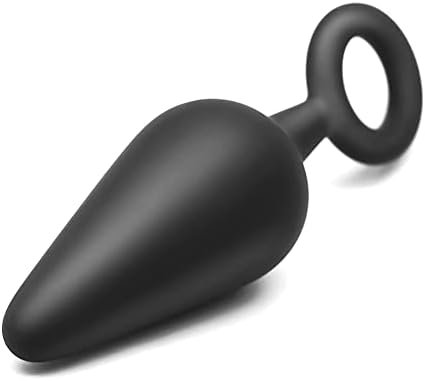 Fst Silicone Anal Plug Training Set With Safe Pull Ring, 3Pcs Butt Plug Trainer Kit Prostate Stimulate G-Spot Stimulation Anal Sex Toy For Beginners Men Women Couples Black - Image 2