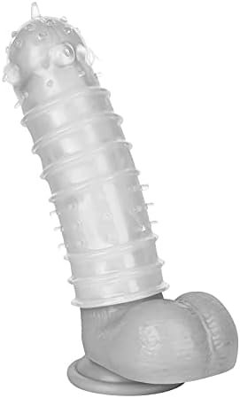 Eis Textured Penis Sleeve - Cock Sleeve, Penis Sheath, Nubbed, Ribbed For Intense Stimulation - Flexible, Partner Pleasure, 15.5Cm - Image 2