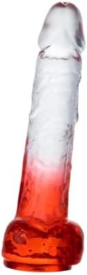 Realistic Dildo, 9.6 Inch Body-Safe Material Lifelike Huge Penis With Strong Suction Cup For Hands-Free Play, Flexible Cock Adult Sex Toys For Women (Red) - Image 3