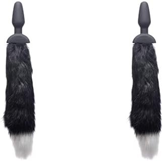 Lynx Wagging & Vibrating Fox Tail - Black (Pack Of 2)