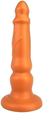 Tariss'S Dildo Anal Plug With Suction Cup Base Sex Toy For Men Women Silicone Gold M 9.6 Inch