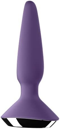 Satisfyer Plug-Ilicious 1 Anal Vibrator With App Control - Vibrating Anal Plug, Butt Plug, Tapered Shape, Pointed Tip, Wide Base - Compatible With Satisfyer App, Waterproof, Rechargeable (Purple)