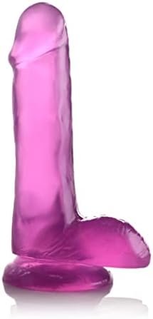 Lynx 6 Inch Ice Dildo With Balls - Purple