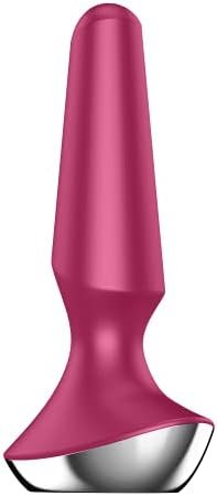 Satisfyer Plug-Ilicious 2 Anal Vibrator With App Control - Vibrating Anal Plug, Butt Plug, Voluminous Shape, Rounded Tip, Wide Base - Compatible With Satisfyer App, Waterproof, Rechargeable (Berry)