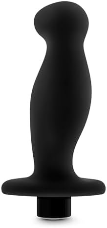 Blush Anal Adventures Platinum Silicone Vibrating Prostate Massager - 10 Powerful Vibration Modes - Base For Safety, Comfort & Wearability - Waterproof Ultrasilk Smooth Anal Plug Sex Toy For Adults