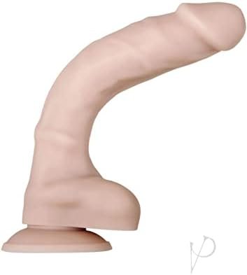 Evolved Love Is Back - Real Supple Silicone - Life-Like Feel - Super-Squishy Poseable 8.25 Inch Realistic Veins, Textures And Balls - With Suction-Cup Dildo - Light/Beige - Image 2