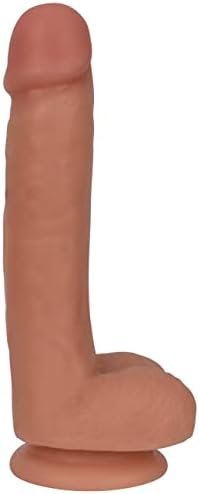 Lynx 7 Inch Slender Dildo With Balls - Light