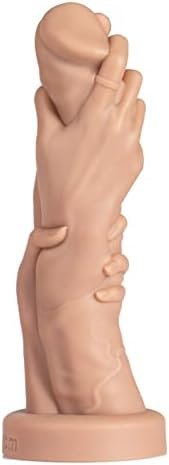 Grip Fist & Forearm Dildo, Realistic Lifelike Sex Toy With Suction Cup For Hands Free Fisting, Body Safe, Light Flesh Colored, Easy To Clean