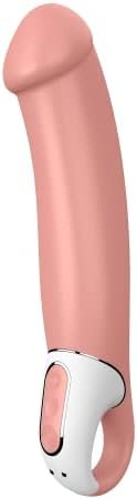 Satisfyer Master Xxl G-Spot Vibrator - Vibrating Dildo, 6.7" Shaft, 12 Vibration Programs, Retaining Ring - Soft Silicone, Waterproof, Rechargeable