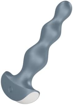 Satisfyer Lolli-Plug 2 Anal Vibrator - Vibrating Anal Plug, Round Shaped Beads With Increasing Diameter And Wide Base - Suitable For Beginners, Waterproof, Rechargeable (Cool Gray)