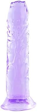 Shkanla 6.9 Inch Realistic Dildo For Beginners, G-Spot Stimulation With Strong Suction Cup For Hands-Free Play, Soft Anal Sex Toys For Couple, Adult And Lesbian (Purple)