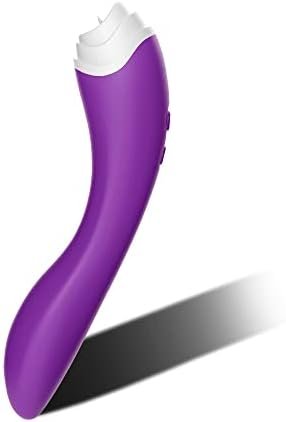 G-Spot Vibrators,Clitoris Licking Stimulators, Dual Stimulation Silicone Dildos For Clitoral/Nipple/G-Spot With 9 Vibrations&9 Pulsations Licking Masturbation, Female Masturbator Sex Toys (Purple)
