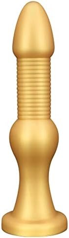Super Long Anal Beads,Liquid Silicone Screw Thread Butt Plug Strong Suction Cup Long Anal Plug Prostate Massage Anal Trainer Dildo Anal Toy For Man Woman And Couples G-Spot Sex Factory (S)