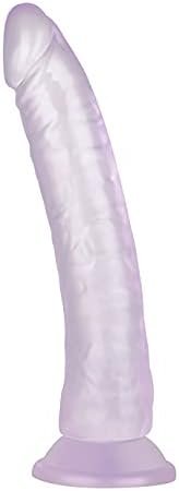 Eis Deluxe Dark Knight Suction Cup Dildo - Dildo For G-Spot Stimulation With Flexible Shaft - Realistic Look, Hands-Free Pleasure, 7.5 Inches (Black)