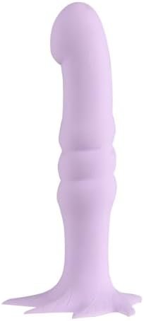 Maia Toys - Dazey - Silicone 7 Inch Dong With Strong Suction Leaf-Shaped Base - Pastel Purple