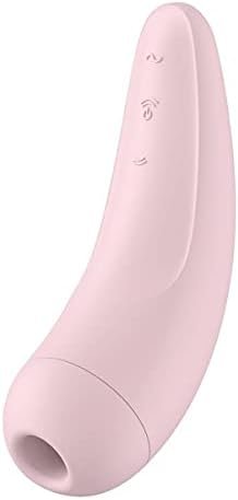 Satisfyer Curvy 2+ | Air-Pulse Clitoris Stimulating Vibrator | Connect App | 2 Motors | Clitoral Sucking Pressure-Wave Technology & Vibration | Waterproof (Ipx7) | Rechargeable Battery (Pink)