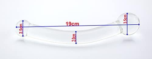 Cchw Clear Glass Double-Ended Dildo Penis Wand -- Crystal Glass Anal Beads Butt Plug Pleasure Wand Massager G Spot Adult Sex Toys For Women 1.0 Count - Image 2