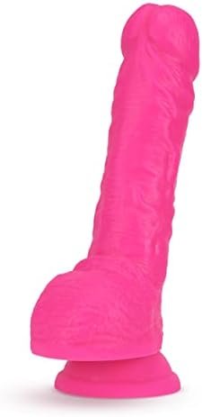 Blush Neo Dual Density Realistic Dildo - 9 Inch Length 2 Inch Width - Sturdy Suction Cup Base For Hands Free Play And Harness Strap On Compatible - Sensa Feel Firm Inside & Soft Outside - Sex Toy - Image 3