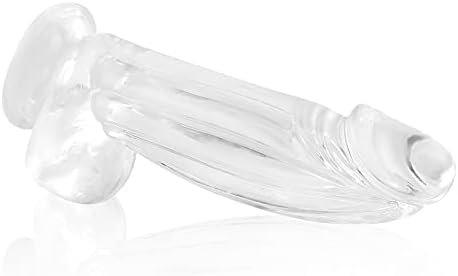 6.2 Inch Realistic Dildo, Clear Dildo With Strong Suction Cup For Hands-Free Play, Soft Tpe Material Adult Sex Toys For Beginner And Couple (S)