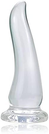 Transparent Anal Plug For Male Female: Anal Prostate Massager Vaginal G-Spot Stimulate Sex Toy With Powerful Suction Cup For Beginner Advanced (M)