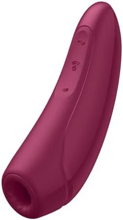Satisfyer Curvy 1+ | Air-Pulse Clitoris Stimulating Vibrator | Connect App | 2 Motors | Clitoral Sucking Pressure-Wave Technology & Vibration | Waterproof (Ipx7) | Rechargeable Battery (Rose Red)
