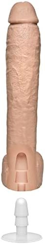 Doc Johnson The Naturals - 12 Inch Dong With Balls - With Removable Vac-U-Lock Suction Cup Base - F-Machine And Harness Compatible Dildo - Proudly Made In America - Dildo - White - Image 2