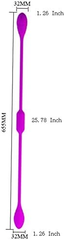 Frrdei Double Ended Vibrator Vibrating Ball Egg With 12 Vibrations For Women G-Spot, Headed Dildo Bullet Vibrator, Rechargeable Penetration Anal Prostate Adult Sex Toy, Purple, 1.0 Count - Image 2
