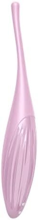 Satisfyer Twirling Joy Tip Vibrator With App Control - Lay-On Vibrator With Circulating Tip For Targeted Stimulation - Compatible With Satisfyer App, Waterproof, Rechargeable (White)