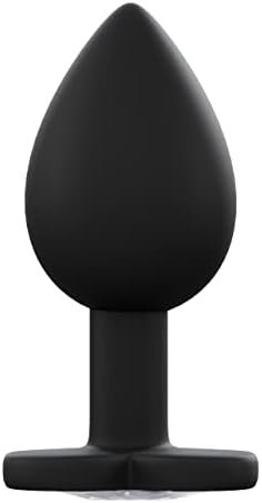 Bed Geek Set Of 3 Diamond Jewelled Butt Plugs For Anal Training (Black) - Soft Silicone Butt Plug Starter Kit With Flared Base - Adult Fetish Toys With Velvet Gift Bag For Couples And Solo Play - Image 2