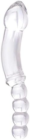 Aptitan 11.6 Inches Large Glass Dildo Crystal Penis Sex Pleasure Wand G-Spot Stimulator Female Masturbator With Anal Bead Plug